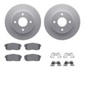 Dynamic Friction Co 4512-67098, Geospec Rotors with 5000 Advanced Brake Pads includes Hardware, Silver 4512-67098